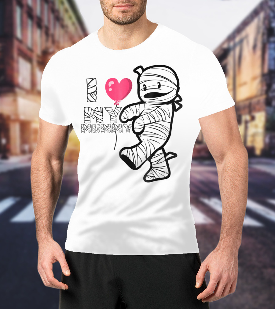 I Love My Mummy Cute Heart Balloon T-Shirt