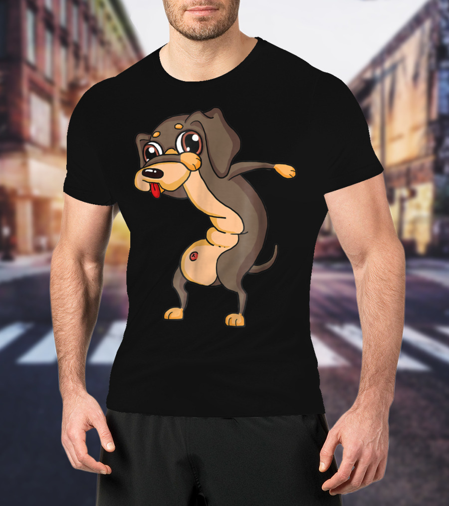 Dabbing Dachshund Doxie Dog Funny31 T-Shirt