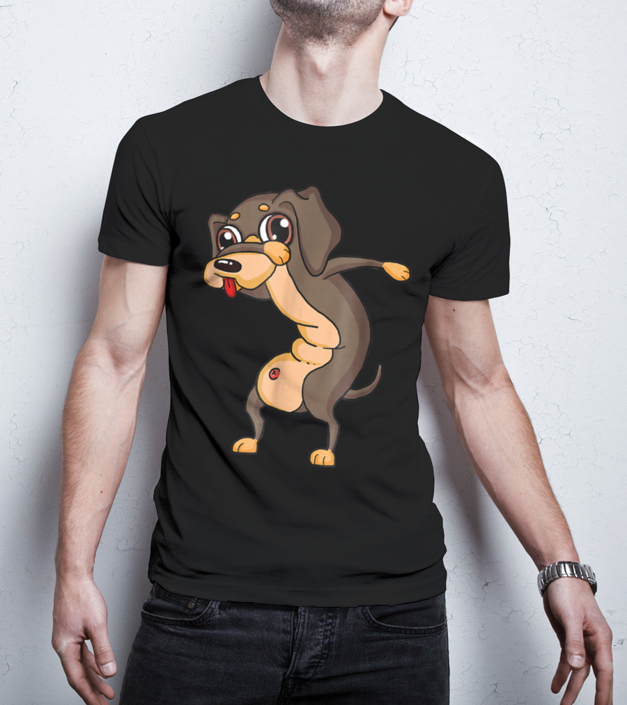Dabbing Dachshund Doxie Dog Funny31 T-Shirt
