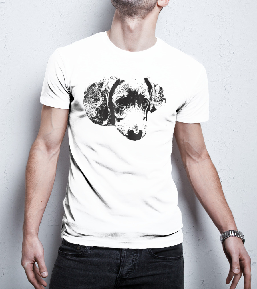 Dachshund Face Dog Mom Dad T-Shirt