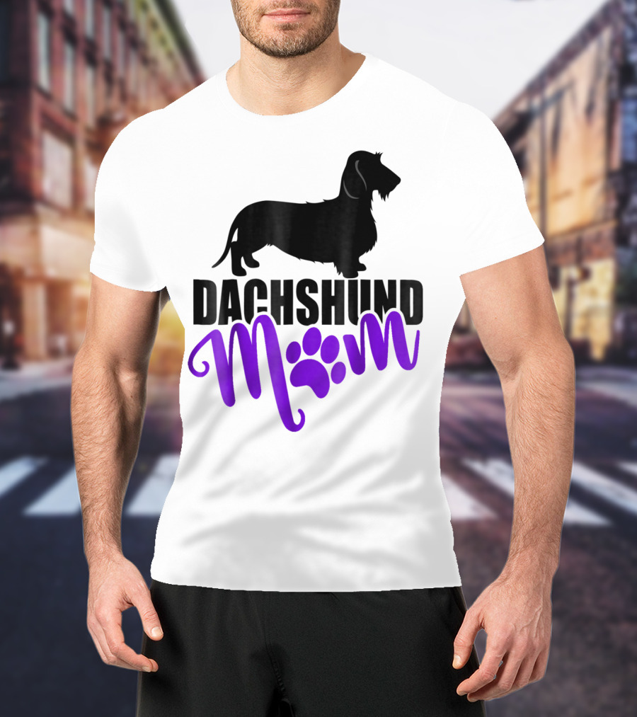 Dachshund Mom Wirehair Paw T-Shirt