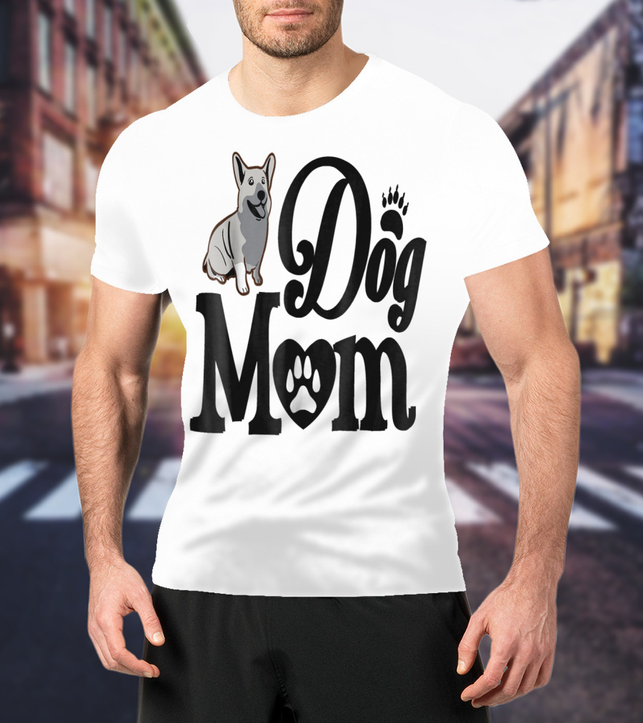 Dog Mom Paw Print German Shepherd T-Shirt