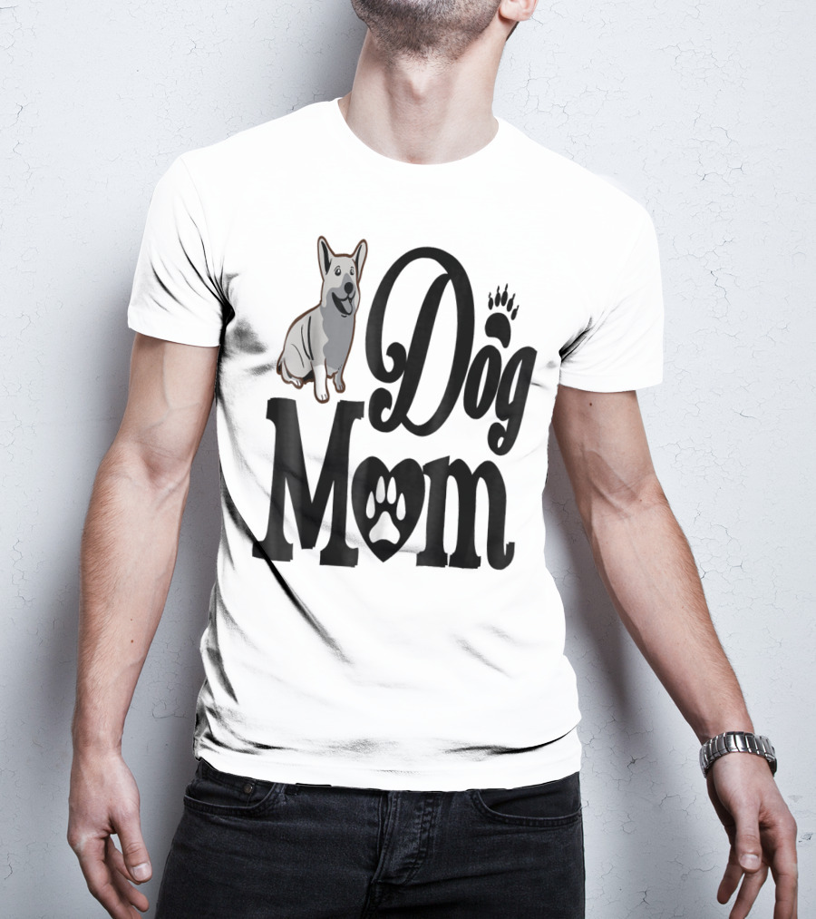 Dog Mom Paw Print German Shepherd T-Shirt