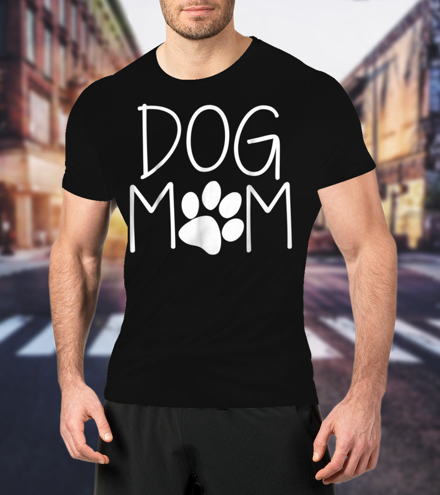 DOG MOM Paw Prints T-Shirt