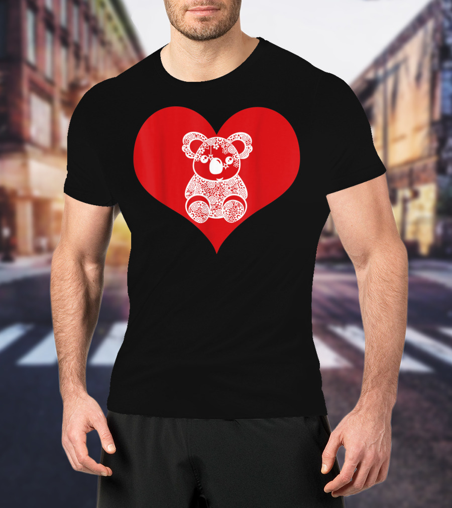 Valentines Day Koala Love Heart Adorable Bear T-Shirt