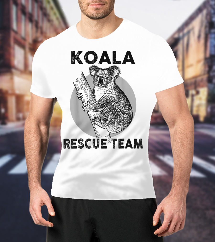 Koala Rescue Team Vintage Animals Outfits Save The Koala Bear T-Shirt