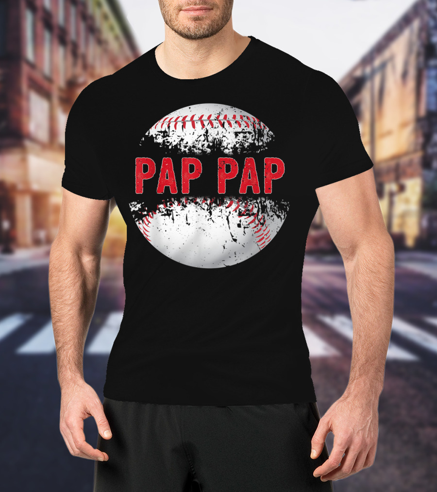 Pap Pap Baseball Softball Lover Father's Day T-Shirt