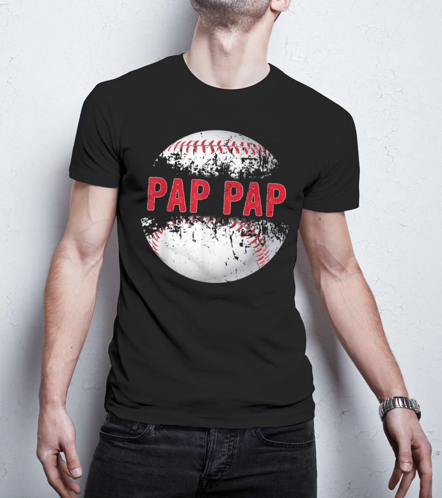 Pap Pap Baseball Softball Lover Father's Day T-Shirt