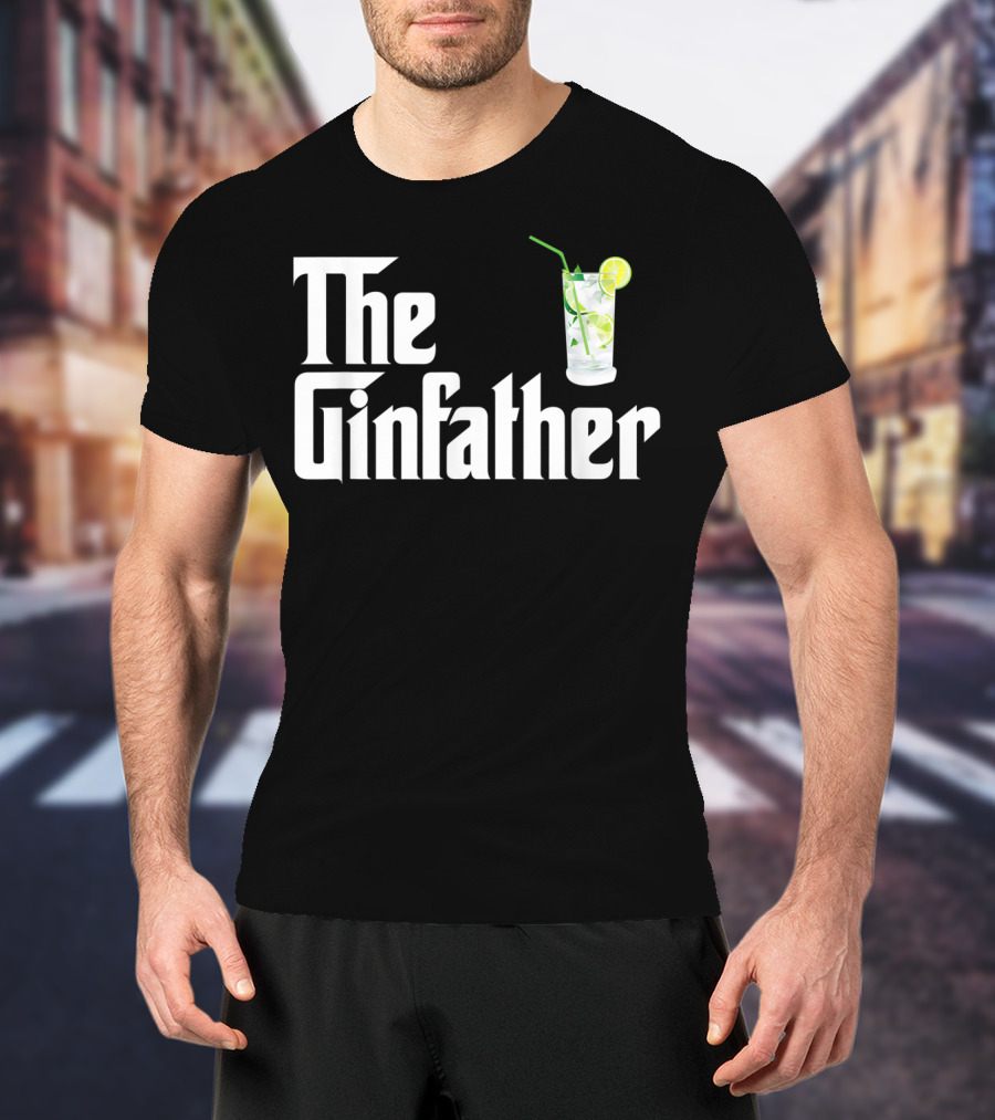 The Gin Father With Lime And Straw Gin And Tonic T-Shirt