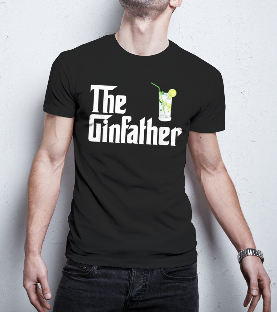 The Gin Father With Lime And Straw Gin And Tonic T-Shirt