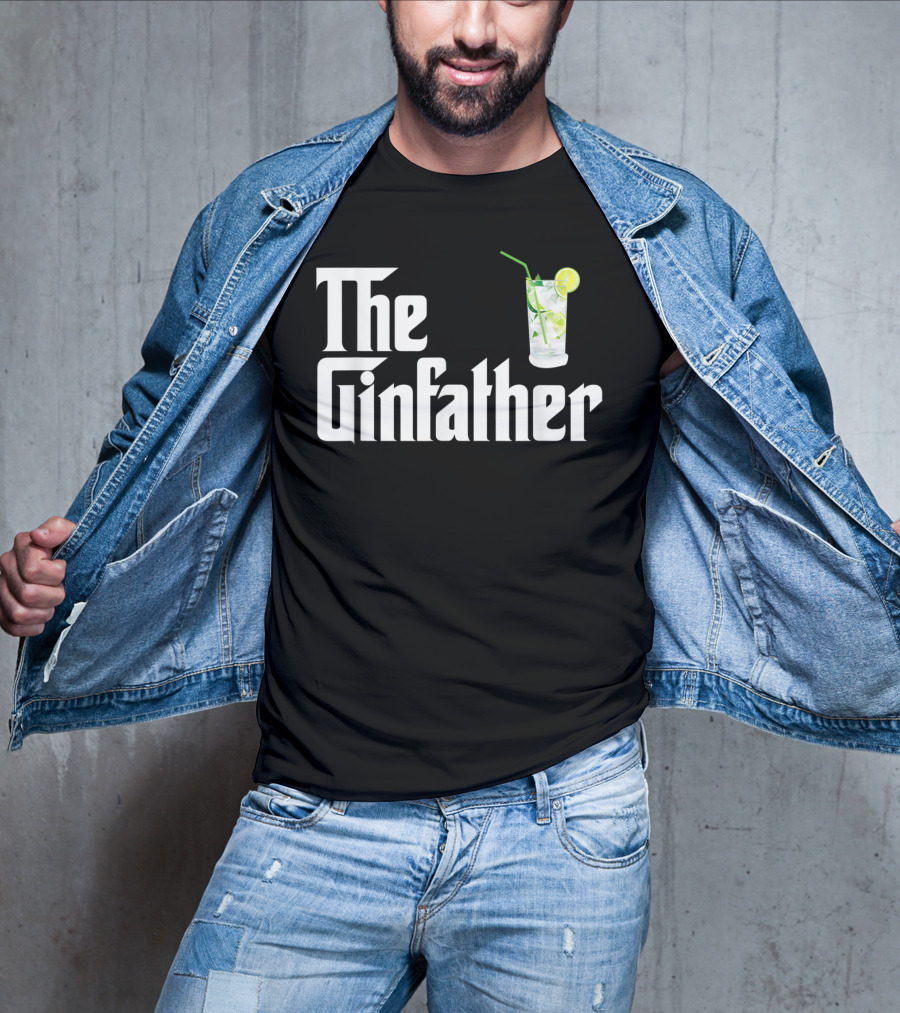 The Gin Father With Lime And Straw Gin And Tonic T-Shirt