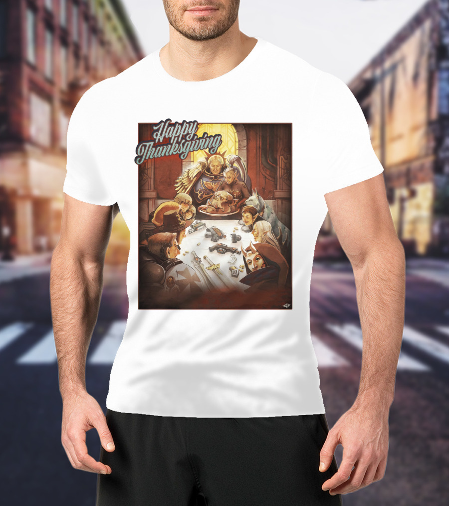 Warhammer Happy Thanksgiving Table Gathering T-Shirt
