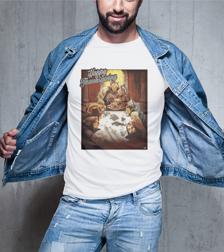 Warhammer Happy Thanksgiving Table Gathering T-Shirt