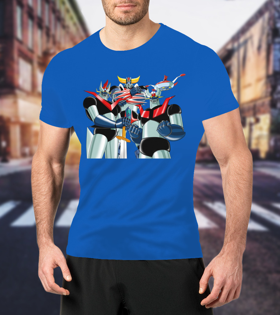 Mazinger Grendizer Robot Trio Battle Stance T-Shirt