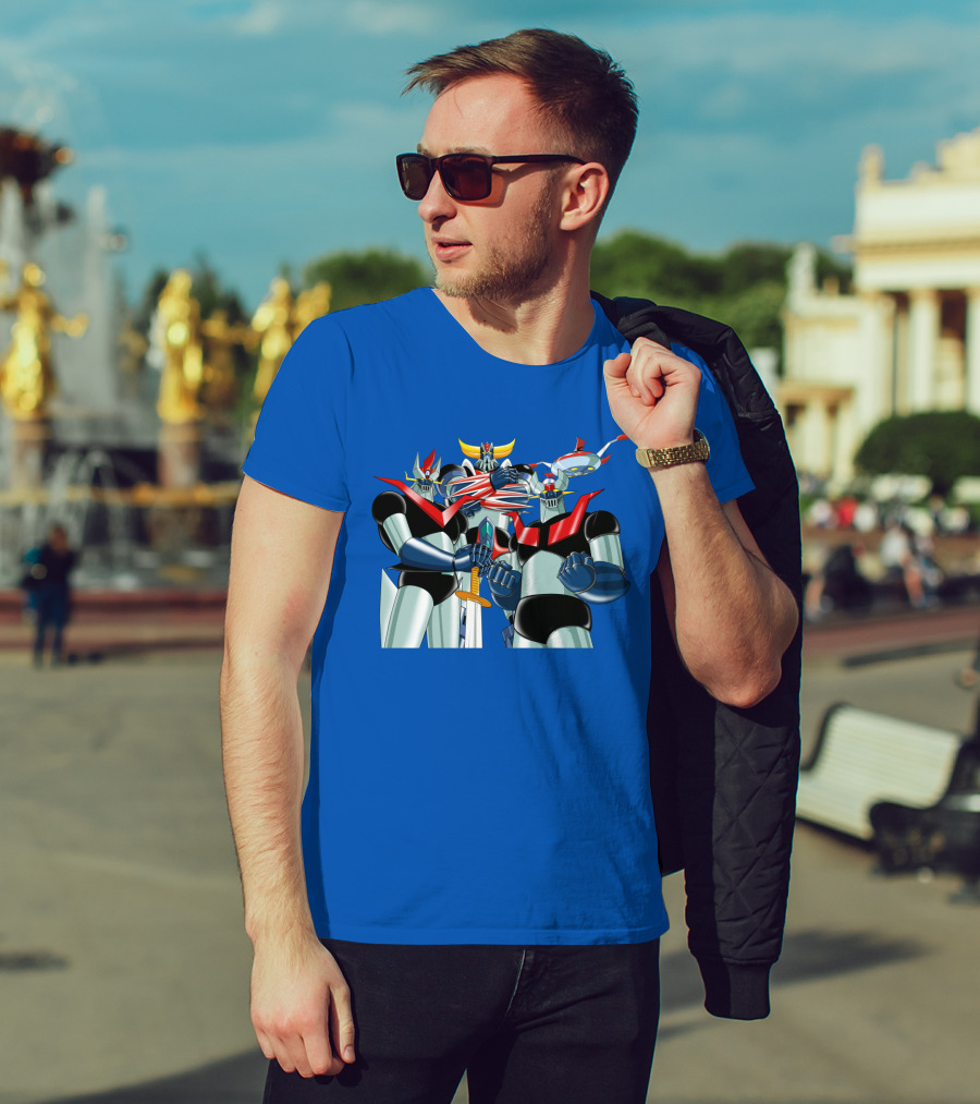 Mazinger Grendizer Robot Trio Battle Stance T-Shirt