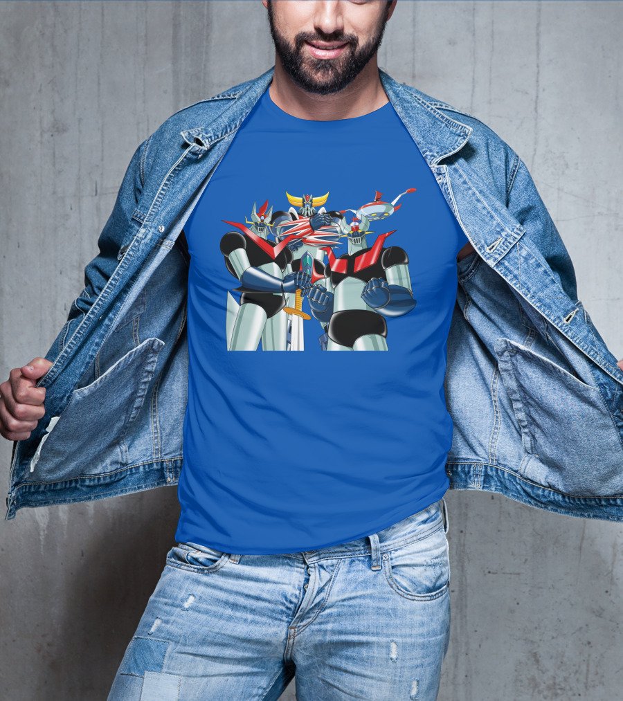 Mazinger Grendizer Robot Trio Battle Stance T-Shirt