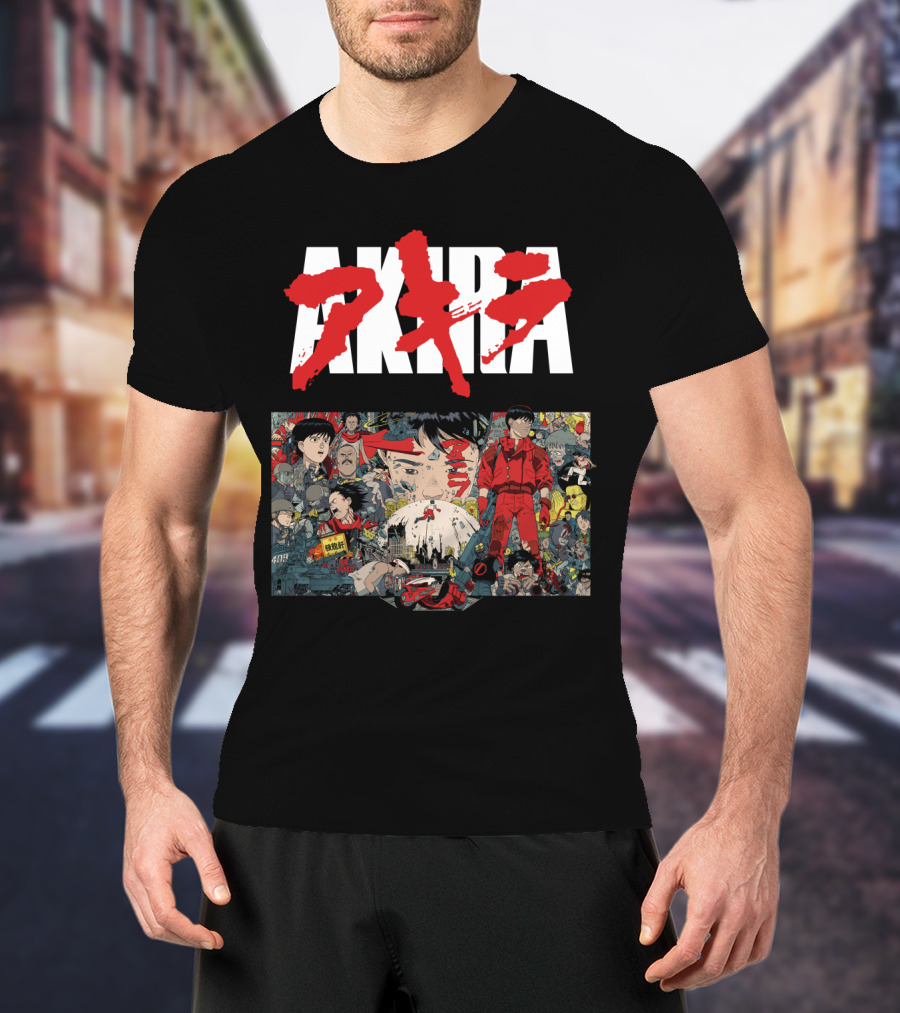 AKIRA Classic Manga Anime Art Kaneda Capsule Cyberpunk Dystopia Icons T-Shirt