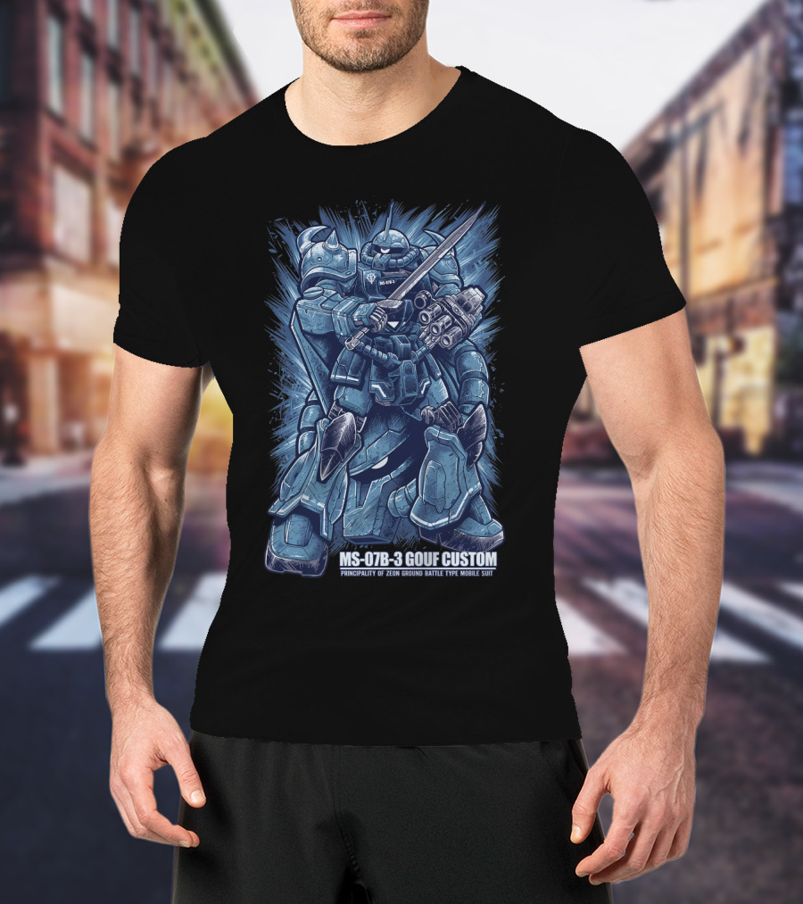 MS-07B-3 Gouf Custom Principality Of Zeon Ground Battle Type Mobile Suit Gundam T-Shirt