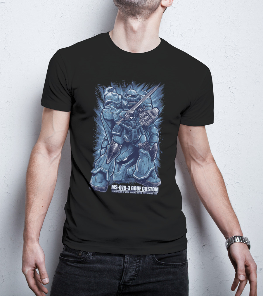 MS-07B-3 Gouf Custom Principality Of Zeon Ground Battle Type Mobile Suit Gundam T-Shirt