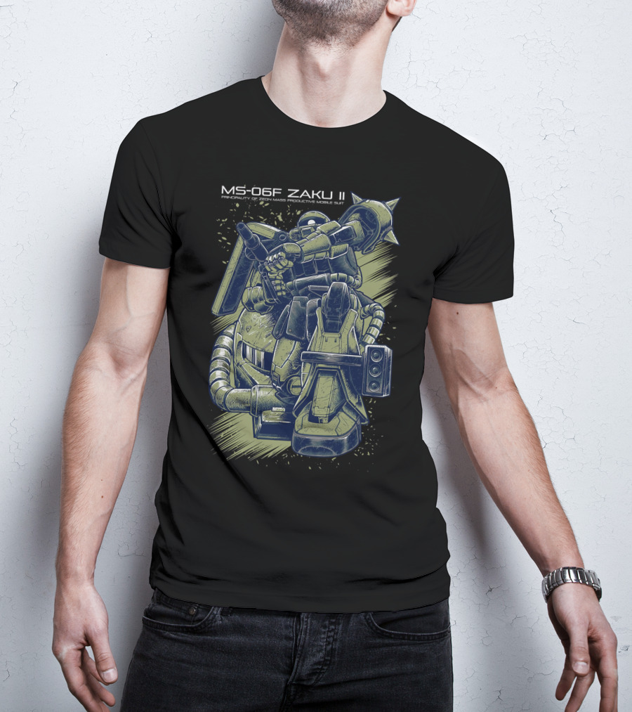 MS-06F Zaku II Principality Of Zeon Mass Production Mobile Suit T-Shirt