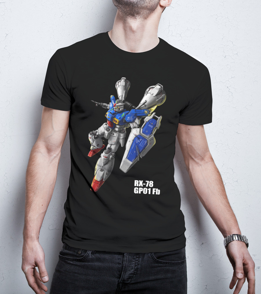 RX-78 GP01Fb Mobile Suit In Dynamic Action Pose T-Shirt