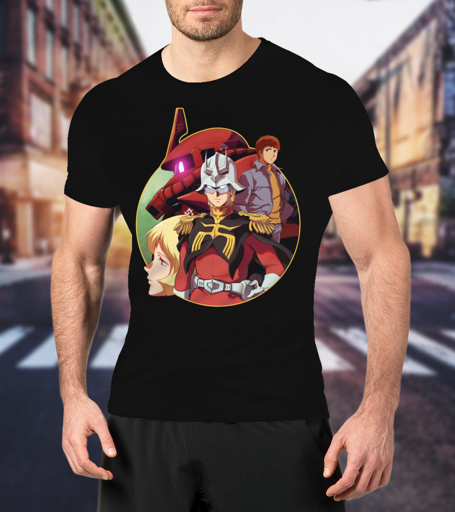 Gundam The Origin Char Aznable And Mobile Suit Anime Characters T-Shirt