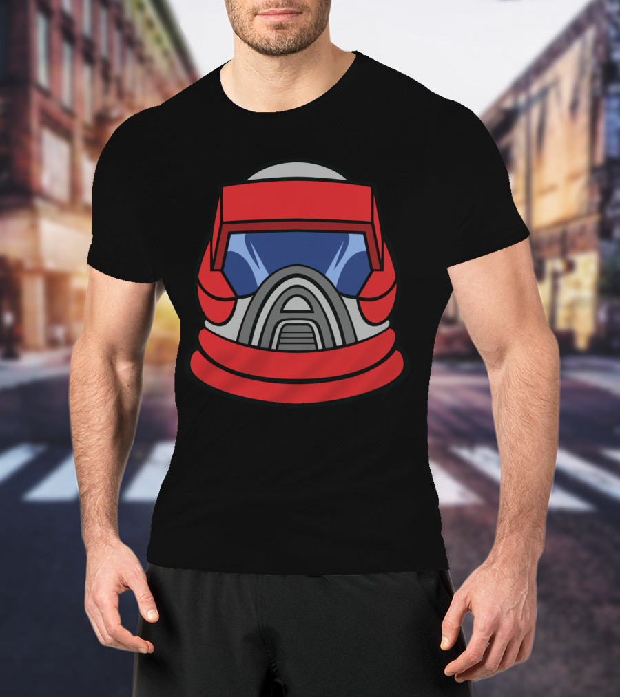 Mask Spectrum Red Futuristic Helmet T-Shirt
