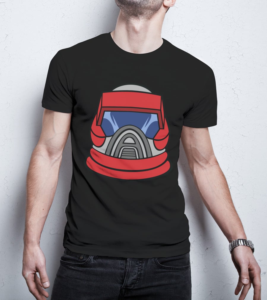 Mask Spectrum Red Futuristic Helmet T-Shirt