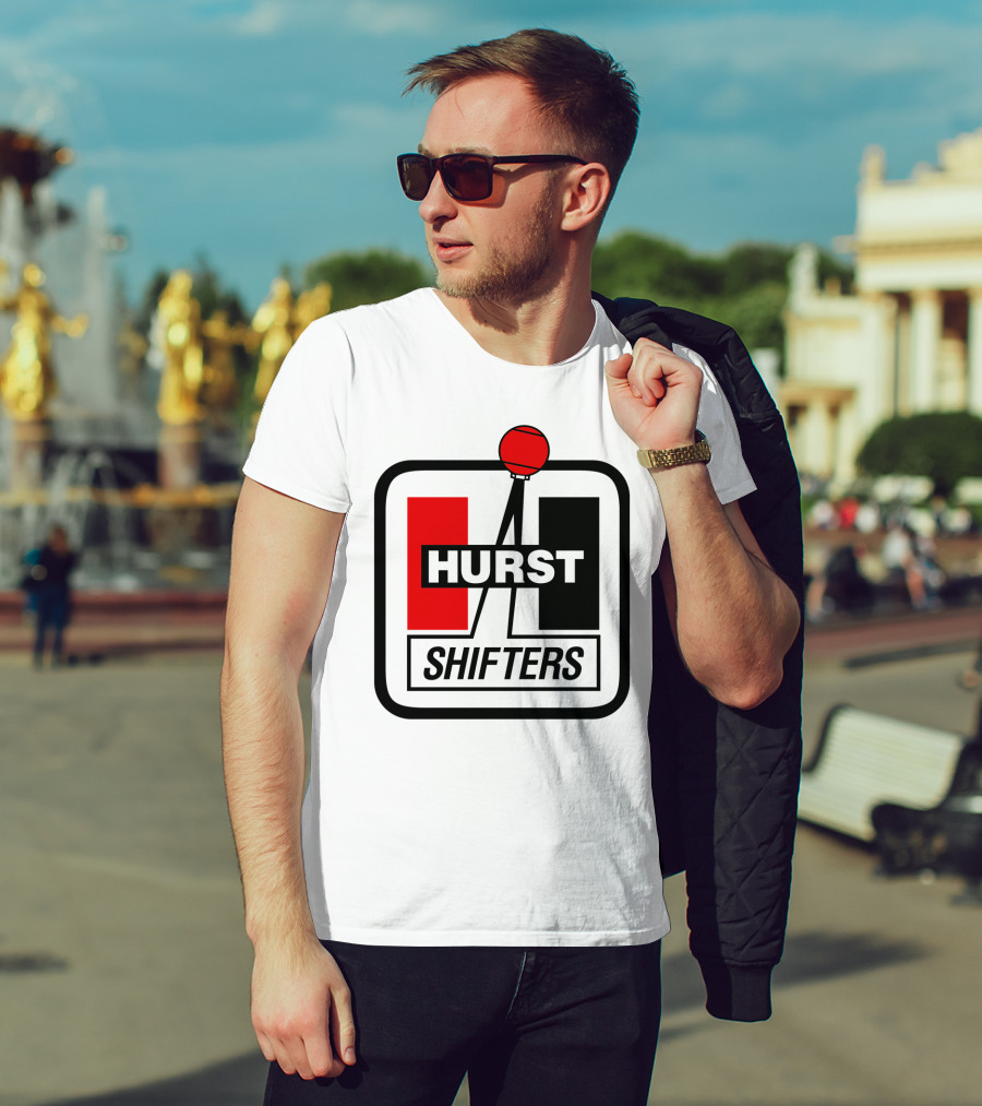 Hurst Shifters Logo Red And Black Gear Stick T-Shirt