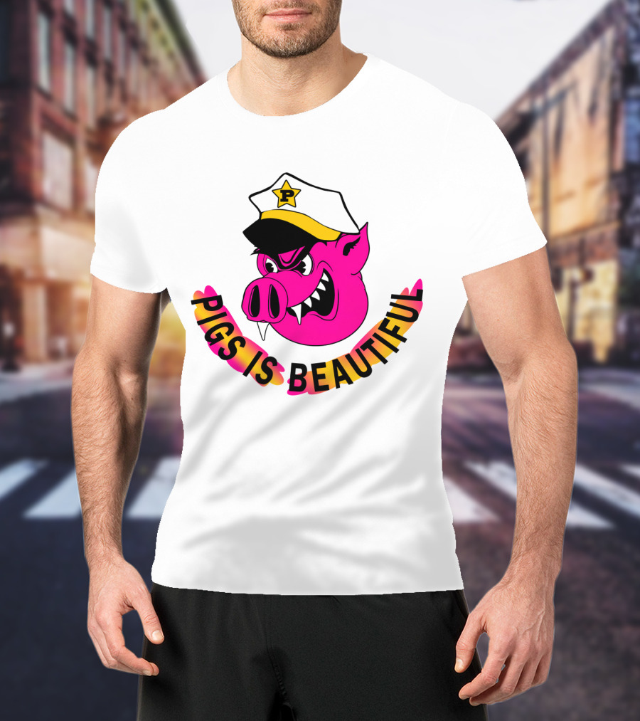 Captain Spaulding Pink Pig With Hat Pigs Is Beautiful T-Shirt