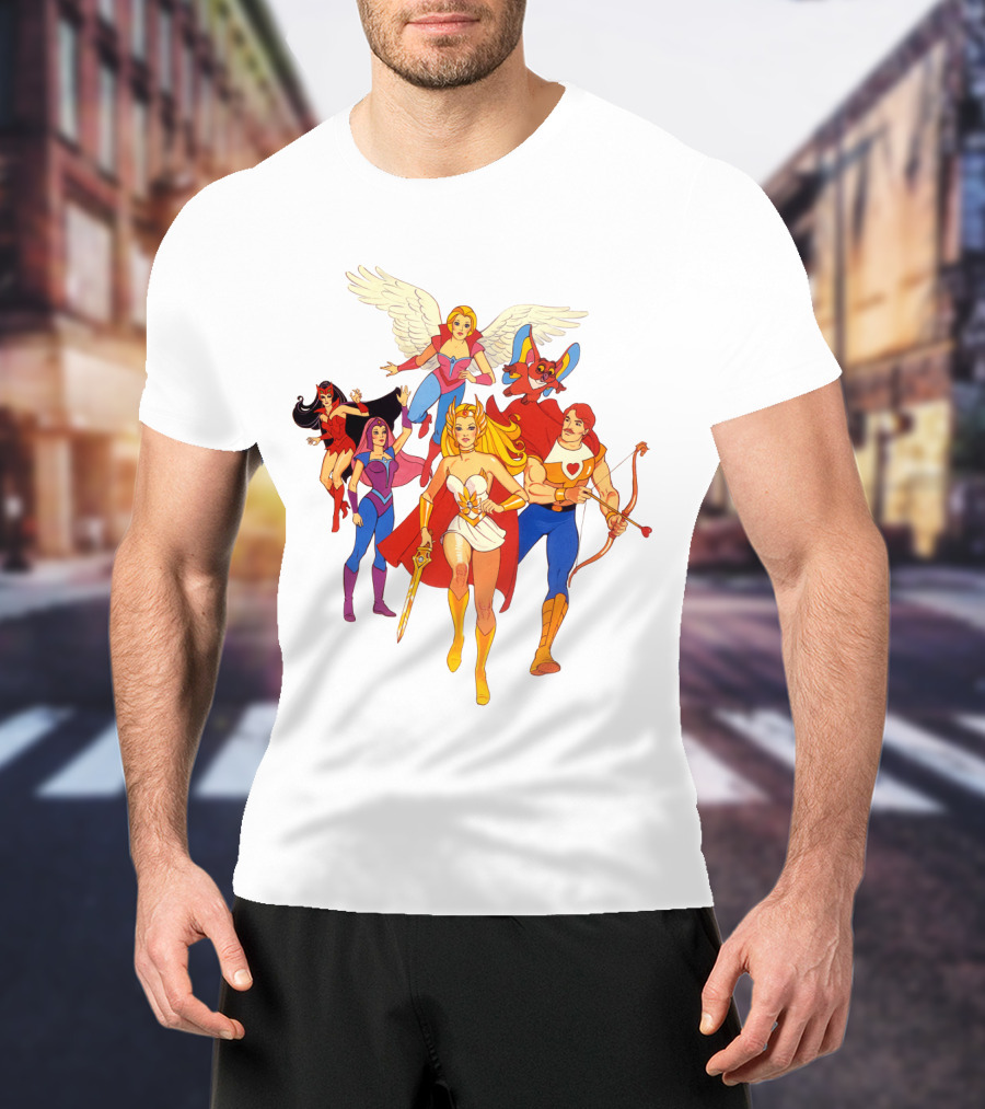 She Ra Princess Of Power Heroes Group T-Shirt