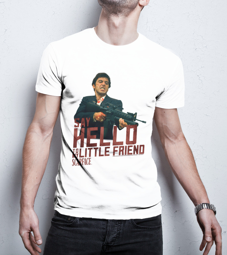 Say Hello To My Little Friend Scarface Movie Iconic Scene T-Shirt