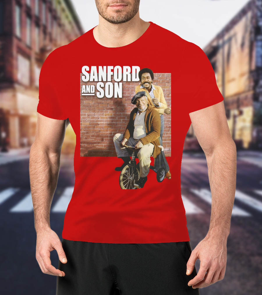Sanford And Son Red Brick Wall Background T-Shirt