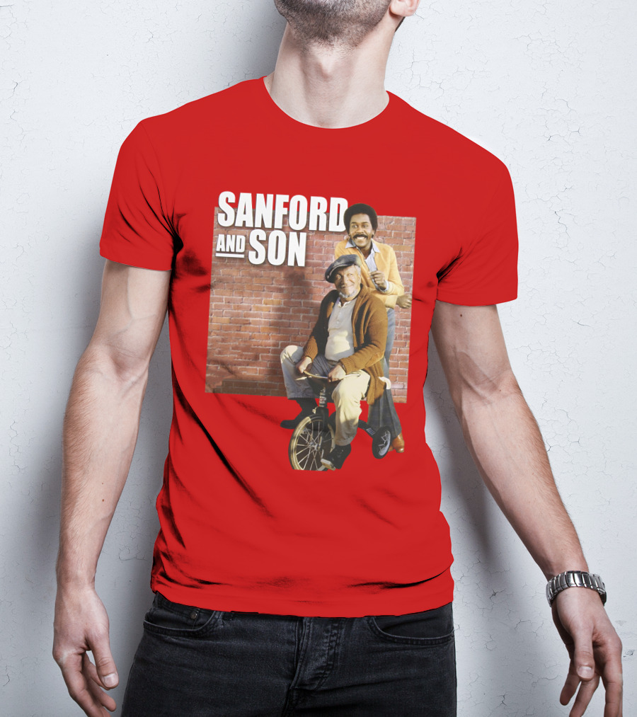Sanford And Son Red Brick Wall Background T-Shirt