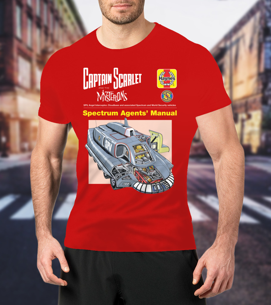 Captain Scarlet And The Mysterons Spectrum Agents' Manual SPV Haynes Cloudbase Spectrum World Security Vehicles T-Shirt