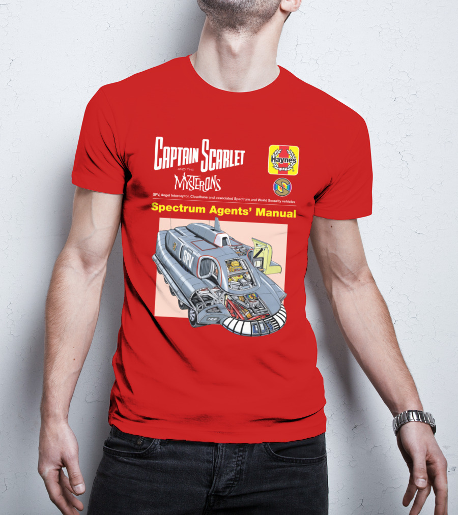 Captain Scarlet And The Mysterons Spectrum Agents' Manual SPV Haynes Cloudbase Spectrum World Security Vehicles T-Shirt
