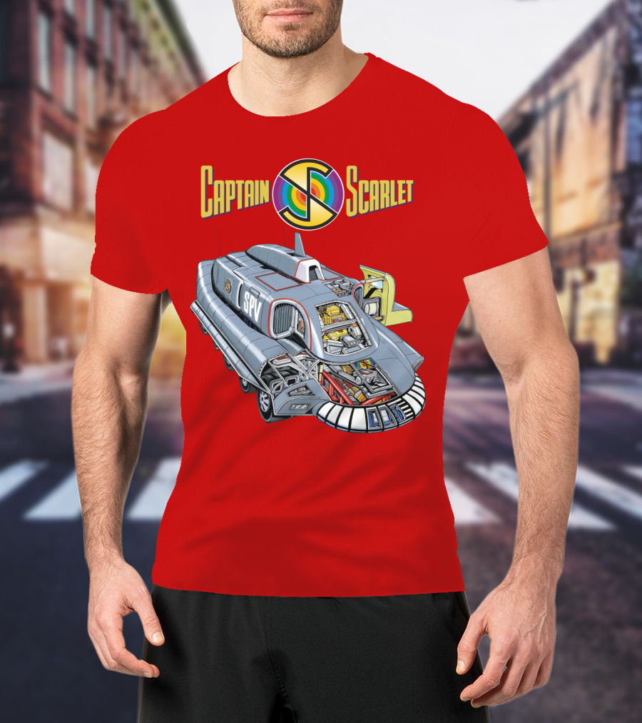 Captain Scarlet SPV Spectrum Pursuit Vehicle Blueprint T-Shirt
