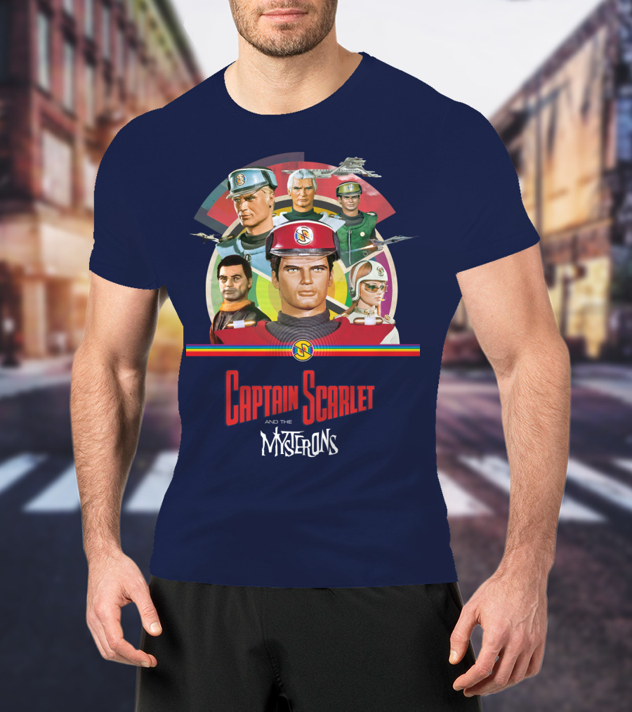 Captain Scarlet And The Mysterons Animated Series Characters Group T-Shirt