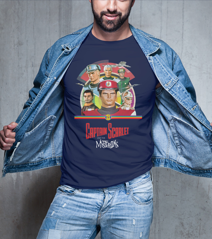 Captain Scarlet And The Mysterons Animated Series Characters Group T-Shirt