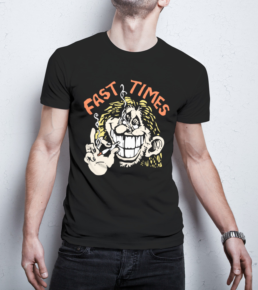Fast Times Cheech And Chong Style Smoking Cartoon T-Shirt
