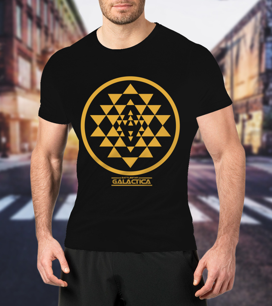 Battlestar Galactica Gold Squadron Pyramid Emblem T-Shirt