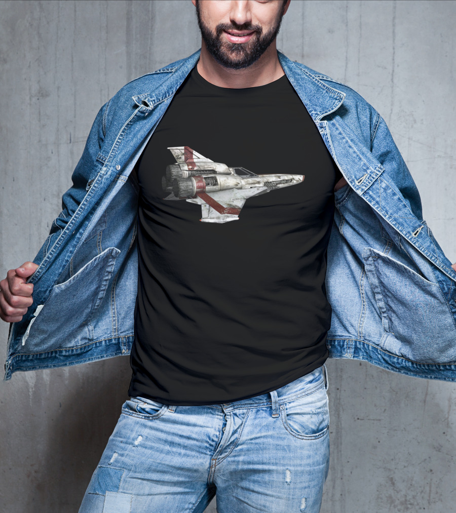 Battlestar Galactica Viper Mark Spacecraft Detailed Image T-Shirt