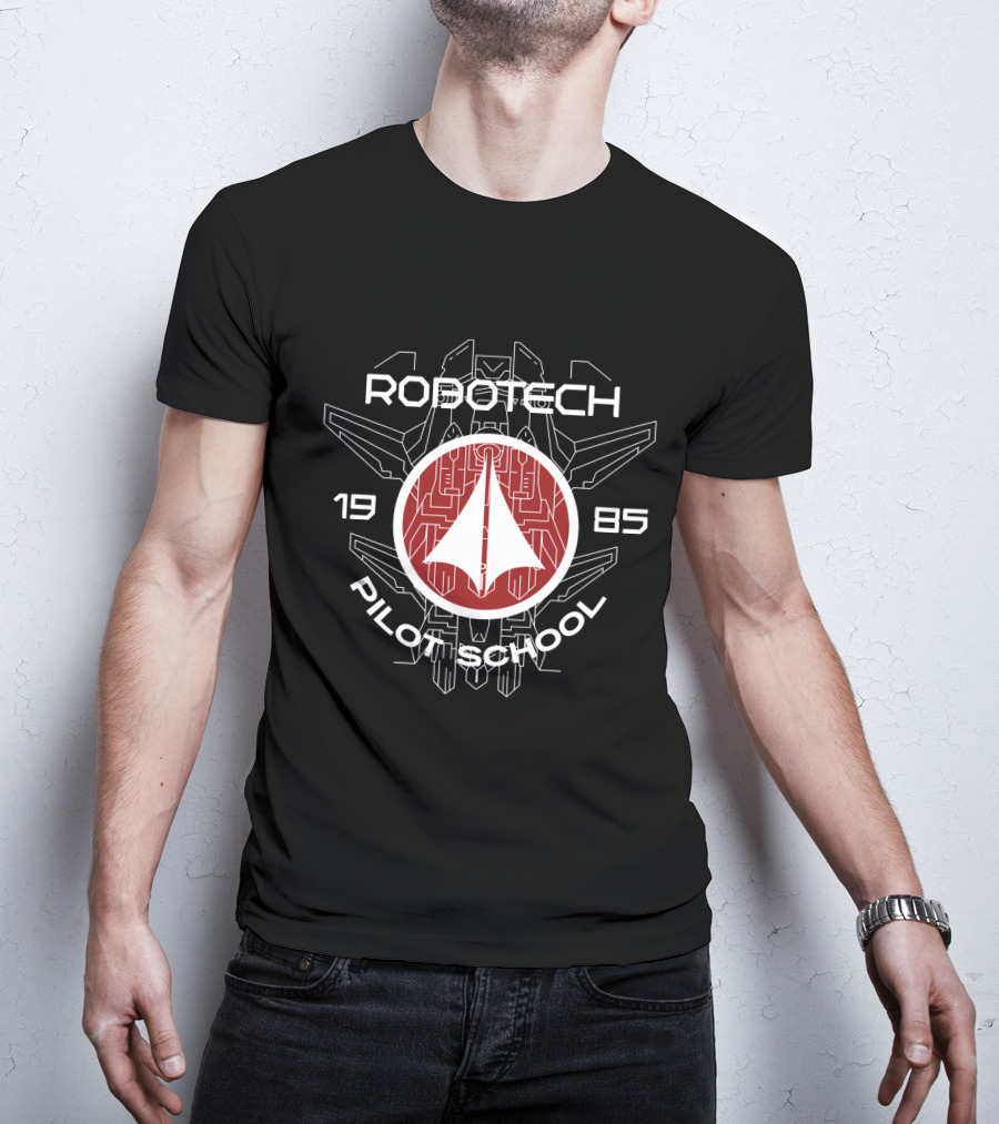 Robotech Pilot School 1985 Mecha Wing Emblem T-Shirt