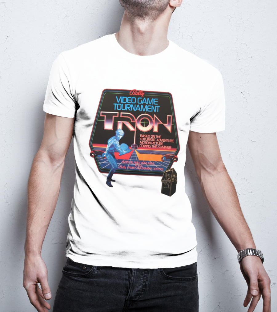 Bally Video Game Tournament Tron Based On The Futuristic Adventure Motion Picture Coming This Summer T-Shirt