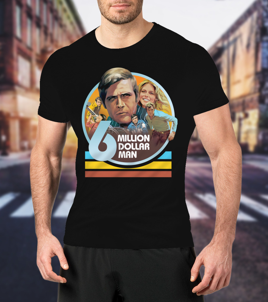 6 Million Dollar Man Retro Action Adventure Iconic Characters T-Shirt