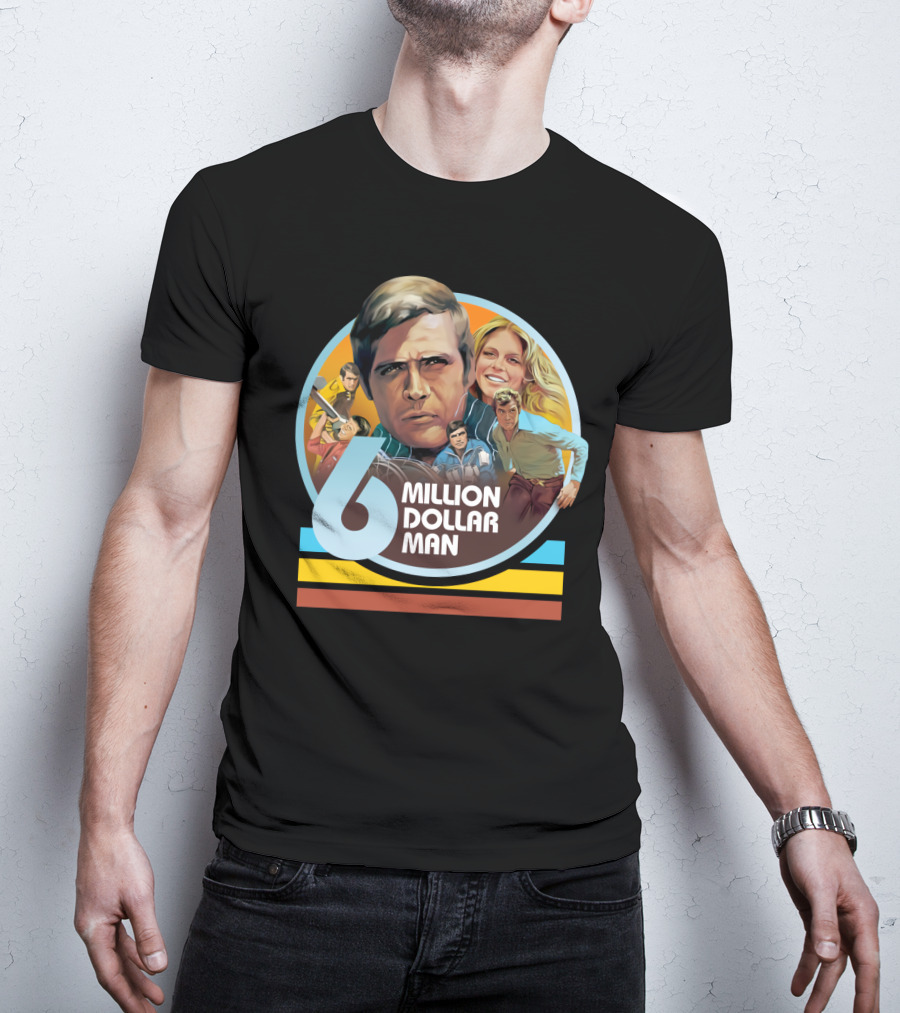 6 Million Dollar Man Retro Action Adventure Iconic Characters T-Shirt