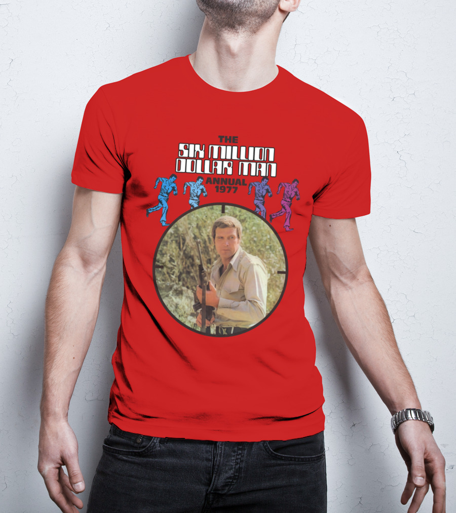The Six Million Dollar Man Running Figures Annual 1977 T-Shirt
