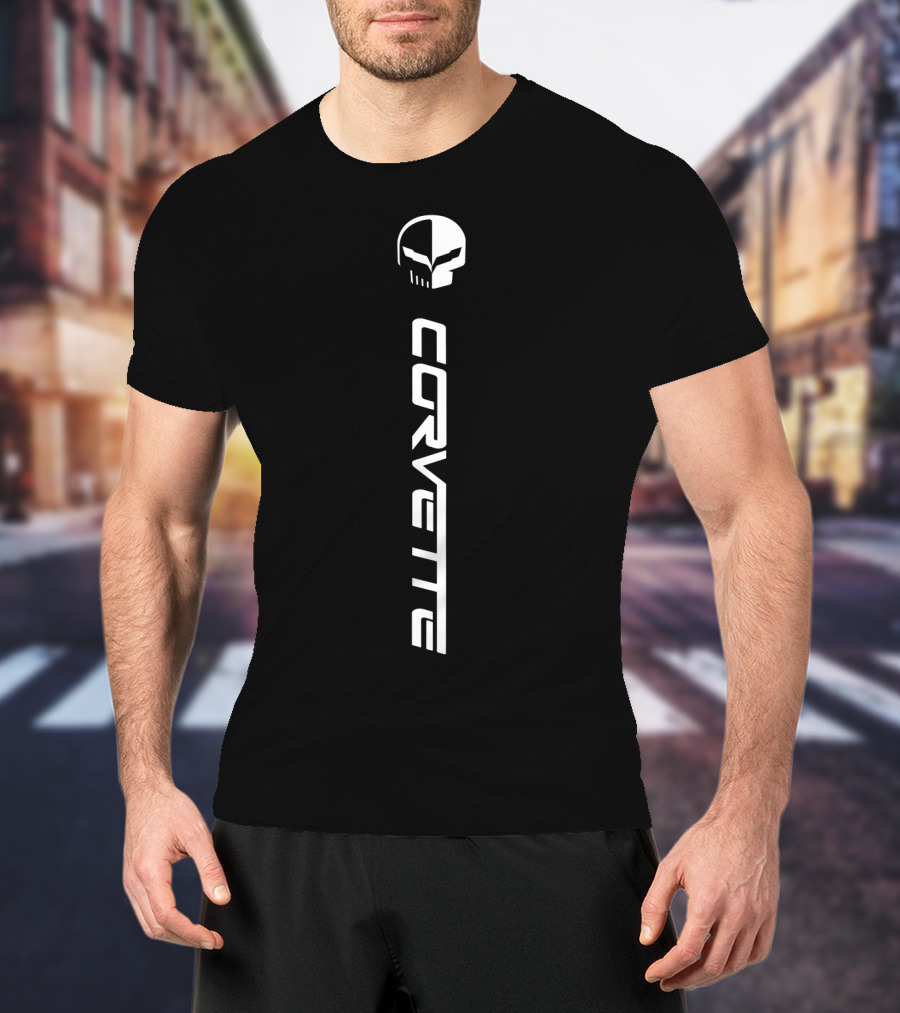 Corvette Vertical Skull T-Shirt
