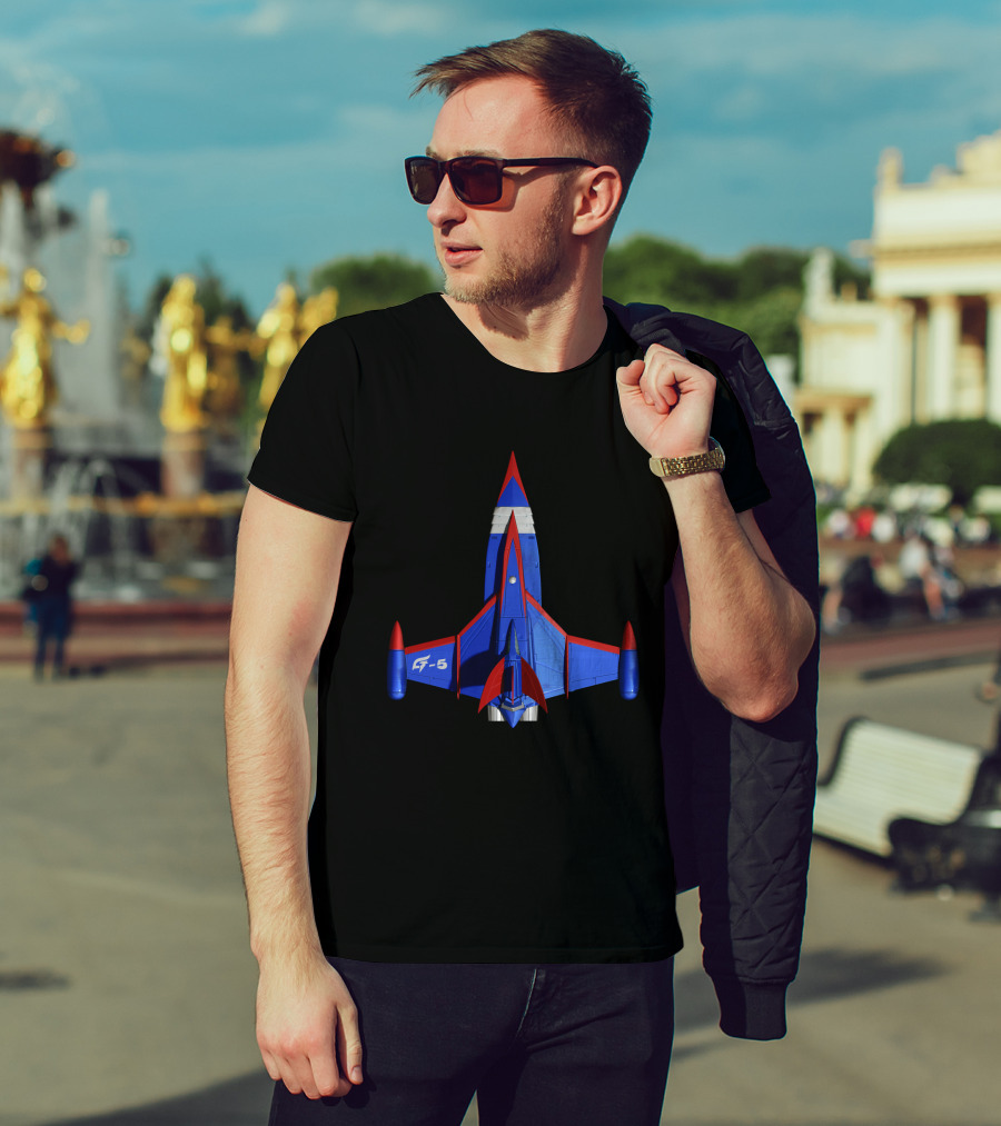 Battle Of The Planets G5 Up Jet Fighter Spaceship T-Shirt