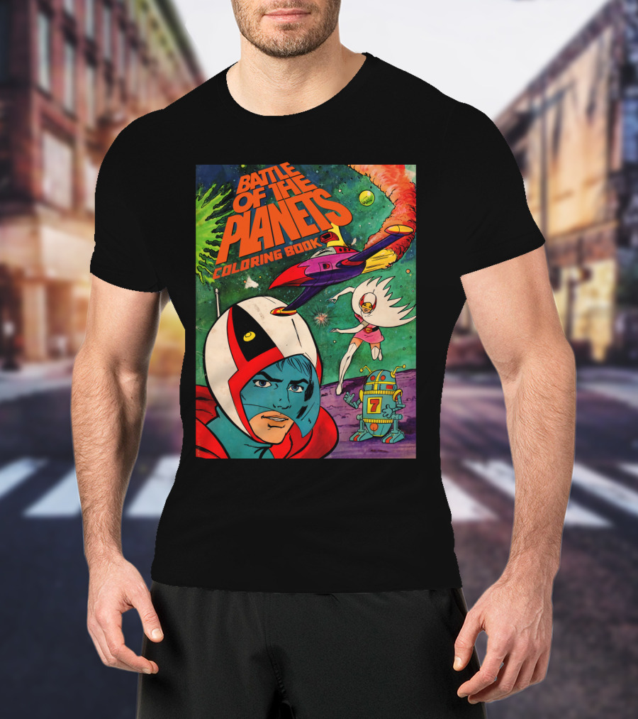 Battle Of The Planets Coloring Book Space Adventure Galaxy Team 7 Robot T-Shirt